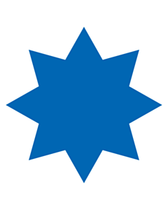 Blue Star Shaped Stickers 40mm