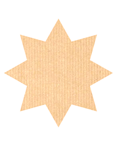 Kraft Star Shaped Stickers 40mm