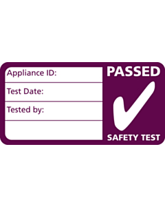 4th Edition Purple PAT Test Labels 50x25mm