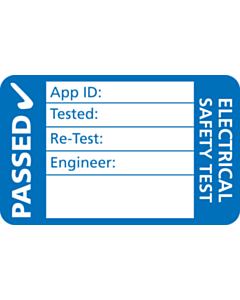 3rd Edition Blue PAT Test Labels 40x25mm