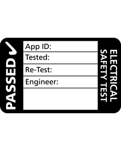 3rd Edition Black PAT Test Labels 40x25mm