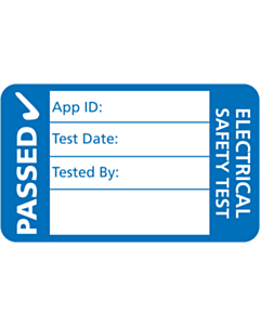4th Edition Blue PAT Test Labels 40x25mm