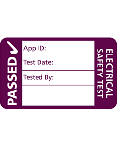 4th Edition Purple PAT Test Labels 40x25mm