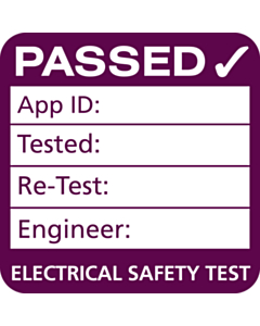 3rd Edition Purple Plug Top PAT Test Labels 25x25mm