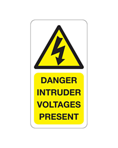 Danger Intruder Voltages Present Labels