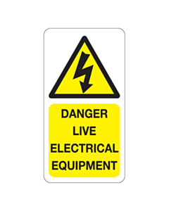 Danger Live Electrical Equipment Labels