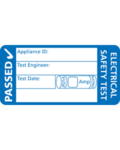 4th Edition Blue PAT Test Passed Labels 50x25mm