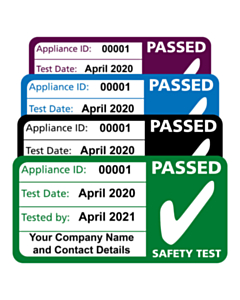 Personalised 4th/5th Edition PAT Test Passed Labels 50x25mm