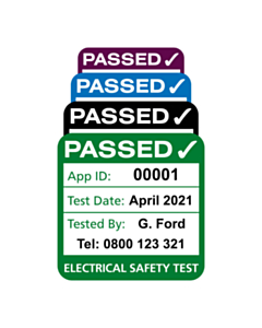 Personalised 4th/5th Edition Plug Top PAT Test Labels