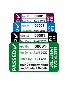 Personalised 4th/5th Edition PAT Test Labels 40x25mm