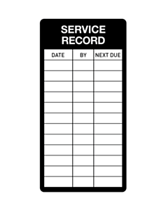 Service Record Labels 50x100mm
