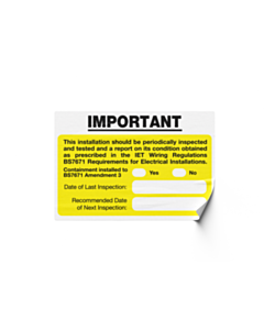 Amendment 3 Periodic Inspection Labels 95x65mm