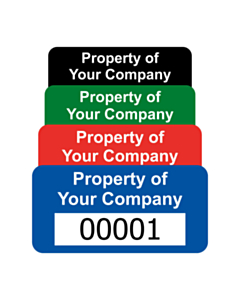 Numbered Asset Tag Labels 40x20mm