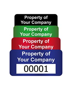 Destructible Vinyl Asset Labels Number 40x20mm