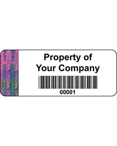 Personalised Tamper Evident Asset Labels 50x20mm