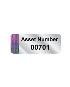 Silver Void Asset Labels 701-800mm 38x15mm