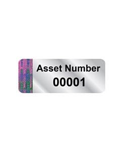 Silver Void Asset Labels 38x15mm