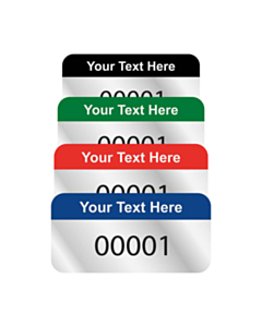 Aluminium Asset Tag Labels 40x20mm