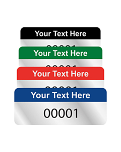 Aluminium Asset Tag Labels 50x20mm