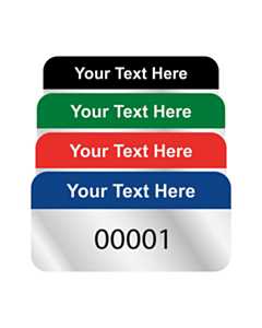 Aluminium Asset Tag Labels 50x25mm