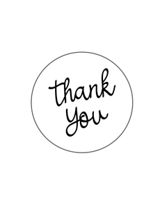 Thank You Stickers 40mm