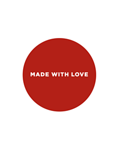 Made With Love Stickers 40mm