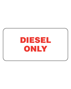 Diesel Only Labels 50x25mm