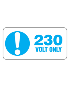 230 Volt Only Labels (50x25mm)