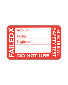 Failed PAT Test Label 40x25mm