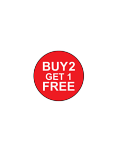 Buy 2 Get 1 Free Stickers 20mm Permanent