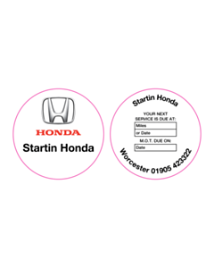 Startin Honda MOT / Service Window Stickers