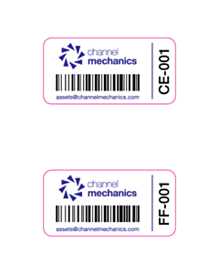 Channel Mechanics Asset Labels