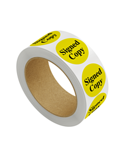 Signed Copy Labels 30mm Permanent