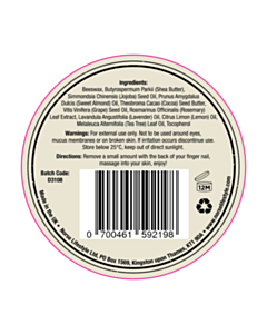 Hand Salve Ingredients Labels