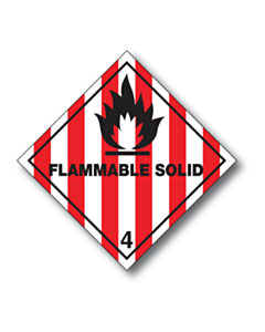 Flammable Solid 4 Placard Labels 250x250mm