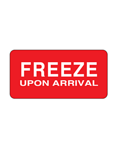 Freeze Upon Arrival Labels 50x25mm