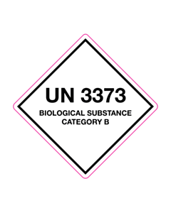 UN 3373 Biological Substance Labels 100x100mm