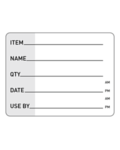 Item Use By Date Labels 65x50mm Removable