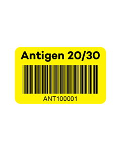 40x25mm Yellow Code 39 Barcode Labels