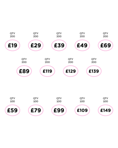 Oval Price Labels - 14 Sorts