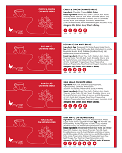 Myton Hospice Sandwich Labels - 4 Sorts