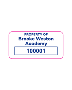 Brooke Weston Academy Asset Labels