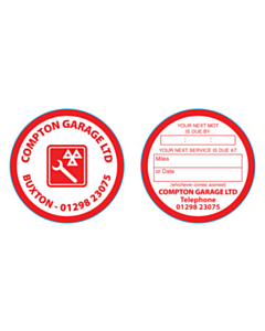 Compton Garage MOT / Service Window Stickers