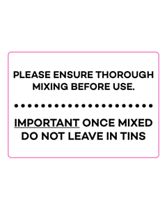 Thorough Mixing Labels
