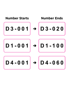 Specialist Movers Desk Number Labels