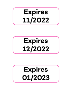 Expiry Labels - 3 Sorts