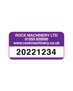 Rock Machinery Purple Asset Labels