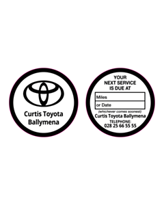 Curtis Toyota Ballymena Service Reminder Window Stickers