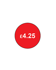 £4.25 Price Labels 20mm Permanent