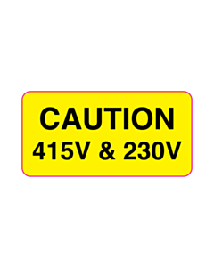 Low Voltage Trunking Caution 415v & 230v Labels
